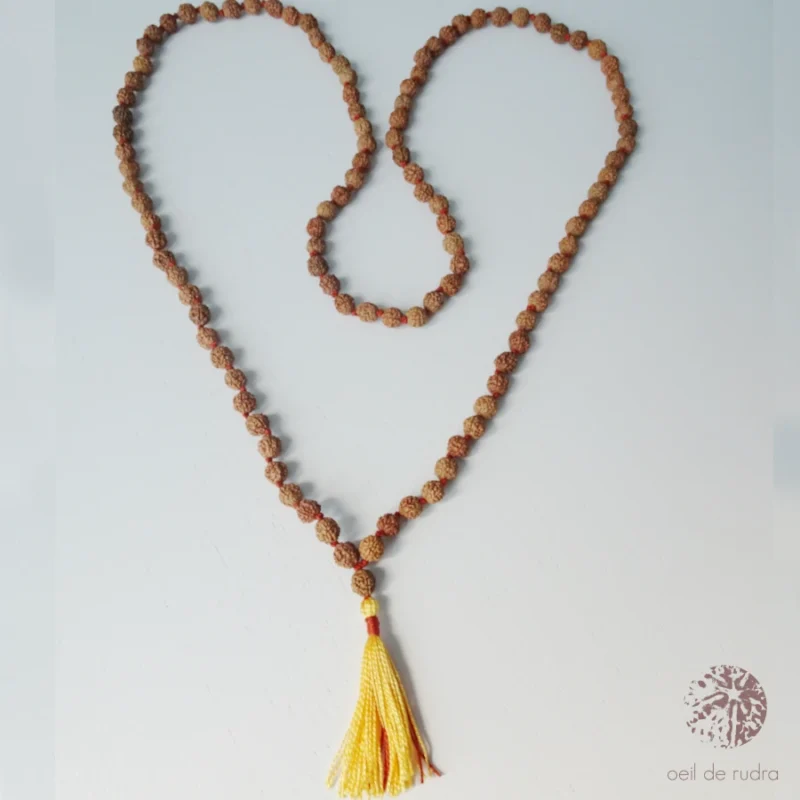 Mala tibétain en graines de Rudraksha 108 Perles – Image 2