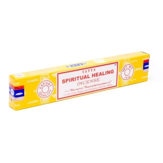 Boîte d’encens Satya Spiritual Healing avec bâtonnets, 15g, encens indien naturel.