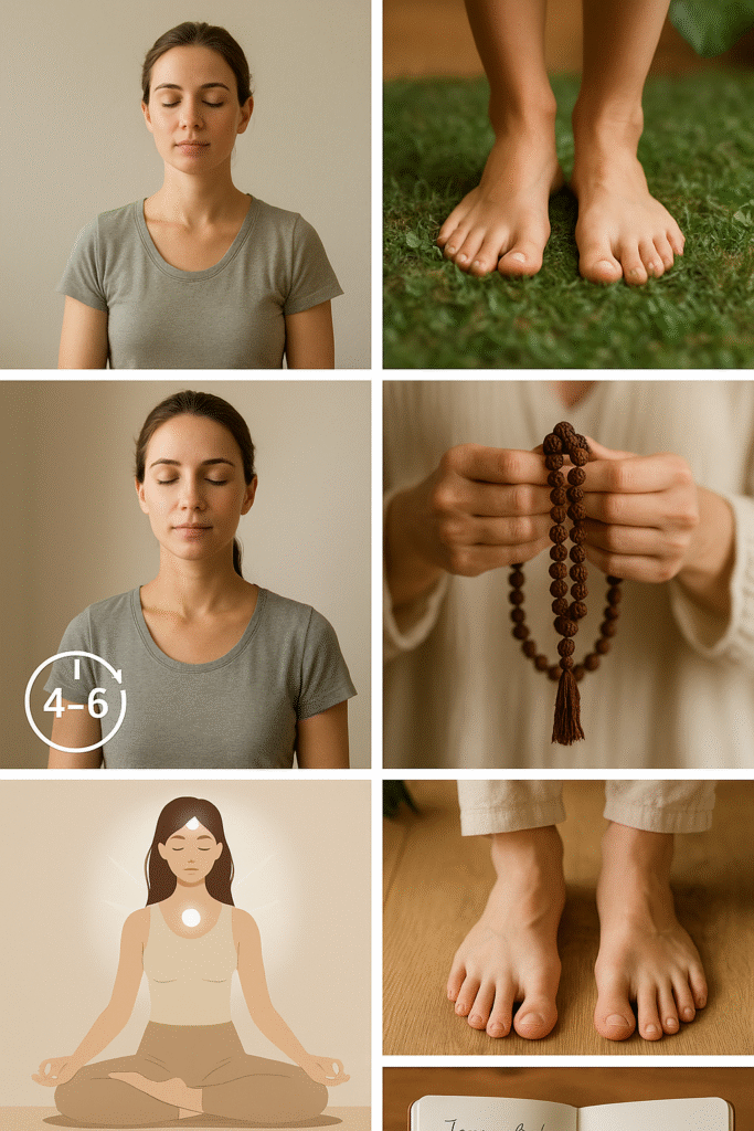 Ancrage & harmonie : 7 rituels simples pour se recentrer (avec ou sans mâlâ)