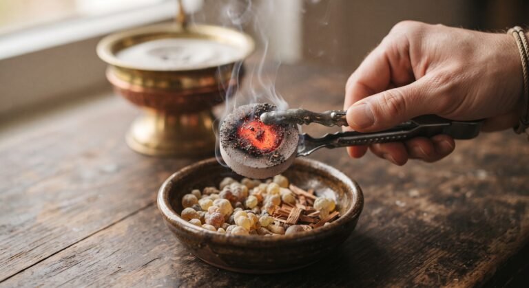 Comment brûler de la résine d&rsquo;encens sur un charbon ardent